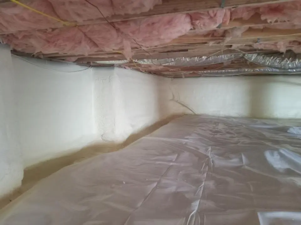 Crawl space encapsulation with closed-cell spray foam for Roof Maintenance in Breitung